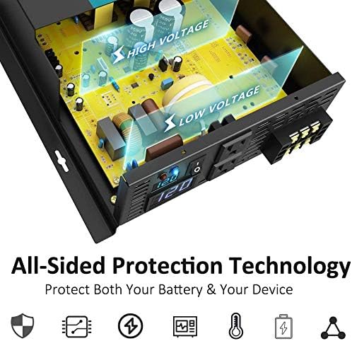 WZRELB 5000W 48V 120V Pure Sine Wave Power Inverter with 2 AC Outlets,Car Inverter