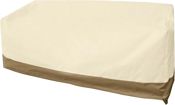 Heavy Duty Patio Sofa Cover, 100% Waterproof 3-Seater Outdoor Sofa Cover,Lawn Outdoor Furniture Covers with Air Vent and Handle, 93"W x 40"D x 35"H, Beige&Brown