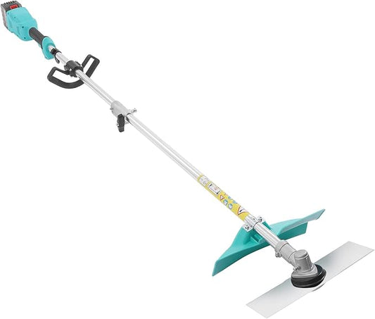 1300W Electric Cordless Lawn Trimmer 24V 6Ah Battery Powered Weed Wacker Lightweight Powerful Portable Lawn Mower Handle Weeder Pruning Machine with Grass Shield,1.7M,11000 RPM Speed