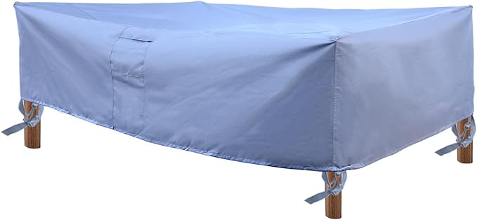 Patio Furniture Cover,Waterproof for Outdoor Dining Table and Chair Cover, Furniture Sofa Set Covers, patio table cover, 86"W x 44"D x 27.5"H Grey