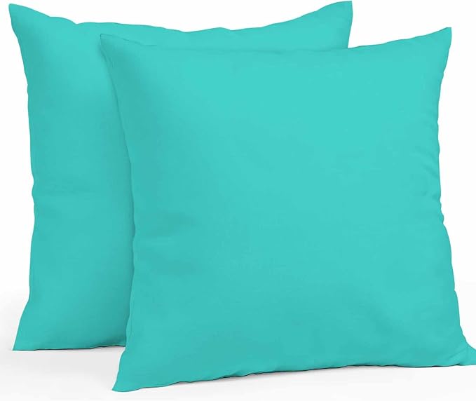 Throw Pillow Covers 26x26 Inch Set of 2, Dark Green Waterproof Outdoor Cushion Covers, Modern Pure Dark Green Decorative Pillowcases for Couch, Sofa, Bed, Garden, Patio