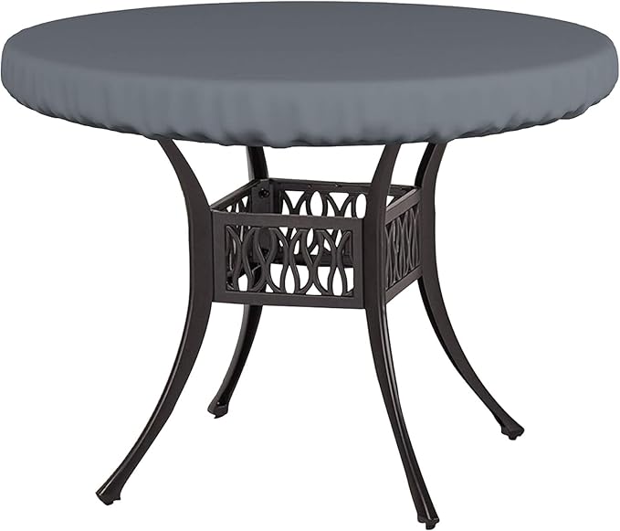 Covers & All Round Table Top Cover, 12 Oz Waterproof UV & Weather Resistant Patio Table Cover, Outdoor Table Cover for Patio Outdoor Furniture & Coffee Table (48" Dia x 4" H Inches, Gray)