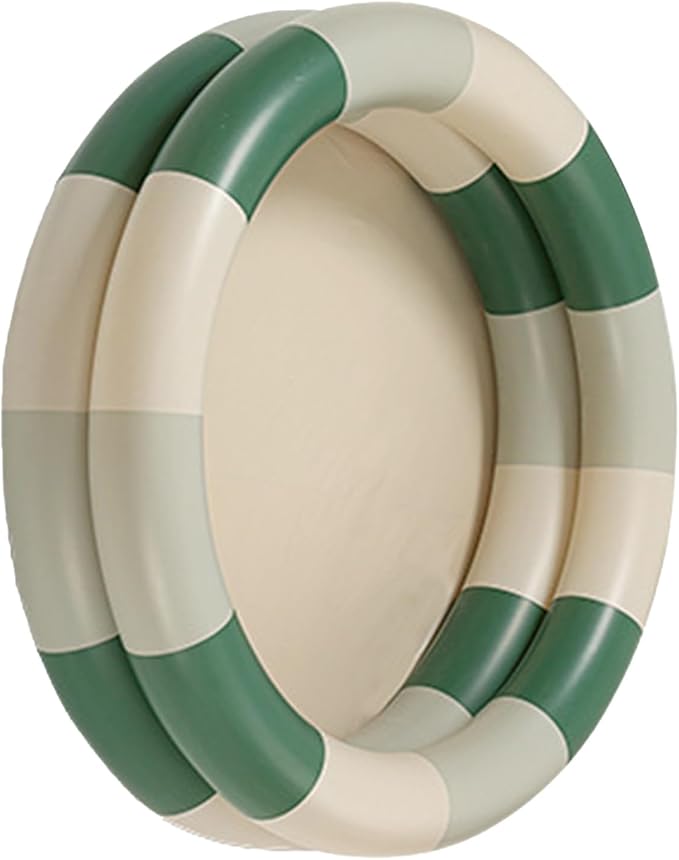 Inflatable Pool Baby Retro Blow Up Swimming Pool Family Cute Thickened Water Pool (Green Stripe)