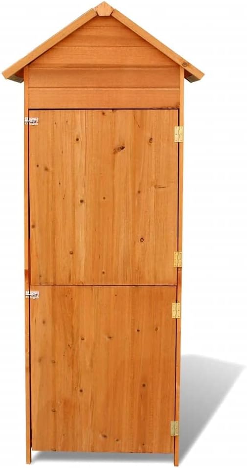 Patio Storage Cabinet,Deck Storage Box,Desk Storage,Large Toy Box,Waterproof Roof,for Patio Furniture, Outdoor Cushions, Garden Tools, Pool Toys, Brown 31.1"x19.3"x74.8"