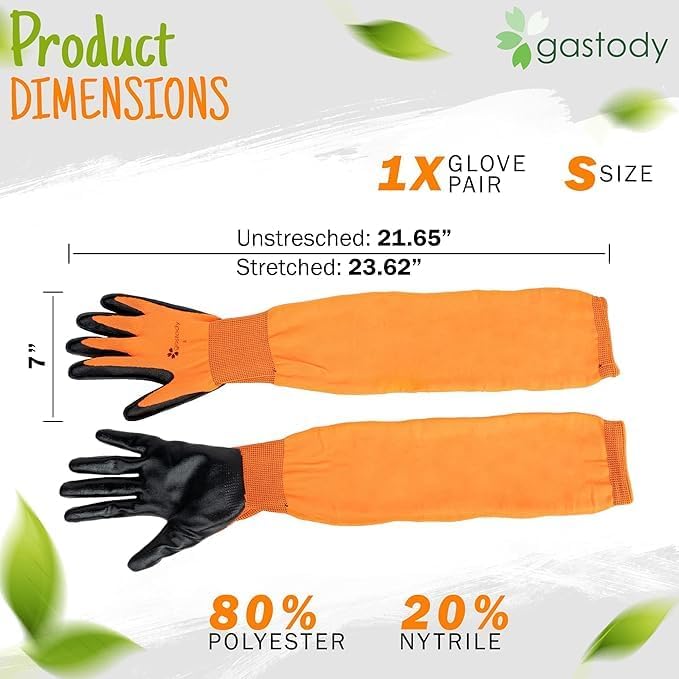 Long Sleeve Gardening Gloves for Women & Men, Long Cuff Garden Gloves | Multipurpose heavy-duty design for outdoor & indoor use; extended cuff shields forearms from thorns, scratches & dirt