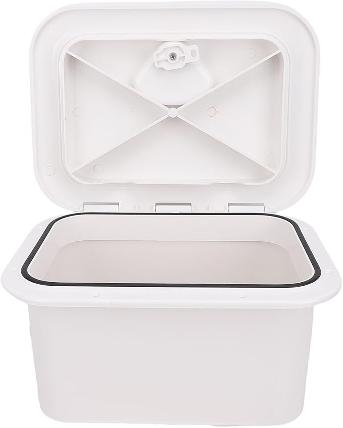 MAVIS LAVEN Marine Boat Storage Box, ABS Lockable Deck Storage Compartment for Yachts and Fishing Boats, 37.5x27x17.5cm, Organized Fishing Gear