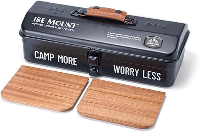 HUIOP Outdoor Tools Storage Box Portable Camping Picnic Hand Box Metal Tools Storage Box with Handle Sundries Storage Box