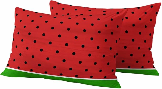 JasmineM Outdoor Pillow Cover 12x20 Inches Set of 2 Watermelon Fruit Waterproof Throw Pillow Covers Red Green Decorative Pillowcases Garden Cushion Case for Patio Couch Sofa
