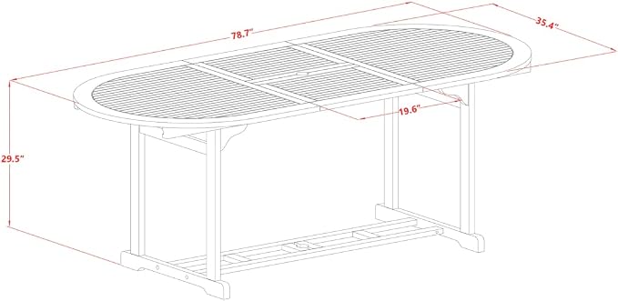 East West Furniture BSCM9CANA 9 Piece Outdoor Patio Dining Sets Includes an Oval Acacia Wood Table and 8 Folding Arm Chairs, 36x78 Inch, Natural Oil
