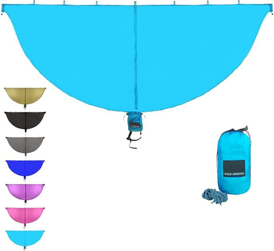 Gold Armour Hammock Bug Net, Mosquito Net Bugs - Premium Mesh Netting, Guardian of No See Um and Insects - Perfect Equipment Gear Accessories for Your Double Hammocks and Single Hammock (Sky Blue)