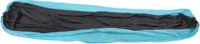Double Hammock 210T Nylon Camping Swing, Outdoor Indoor Hanging Bed for 2 Person, Lightweight Portable Hammock with Carabiner Steel Buckle for Camping Hiking Backyard (Sky Blue and Dark Grey)