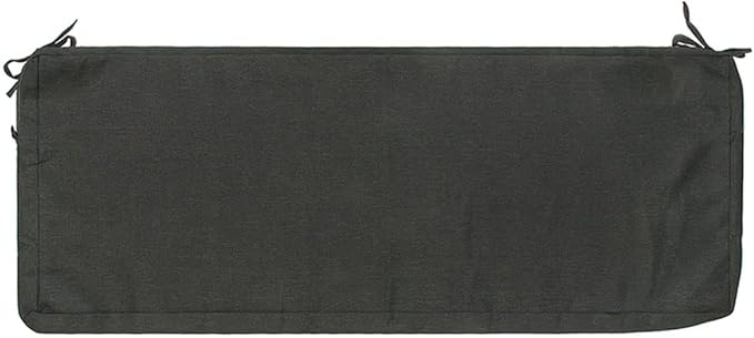 FUNHOME Outdoor Bench Cushion Cover 54 x18 x 3 inch,Water Resistant Cover with Zipper&Ties,Fade-Resistant Slipcover,Patio Porch Swing Cushion Cover Replacement Only,No Insert(Light Charcoal)