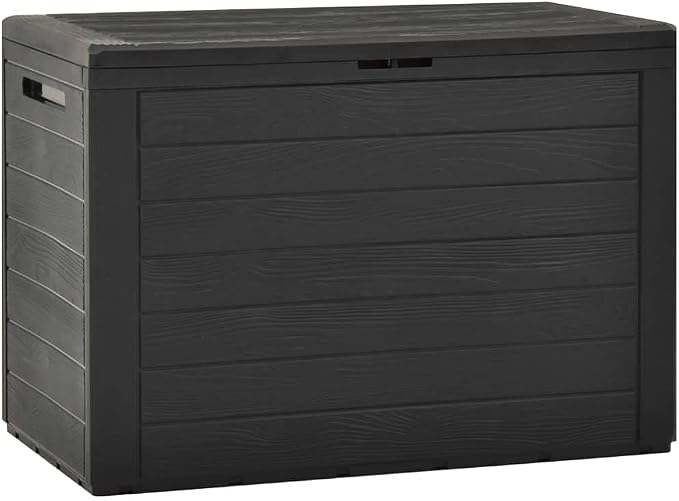 Deck Boxes Outdoor Waterproof, Large Patio Resin Storage Box Bench Indoor/Outdoor Container for Patio Cushions,Garden Storage Box Anthracite 38.7"x17.3"x21.7"