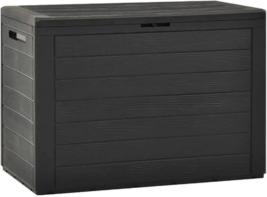 Deck Boxes Outdoor Waterproof, Large Patio Resin Storage Box Bench Indoor/Outdoor Container for Patio Cushions,Garden Storage Box Anthracite 38.7"x17.3"x21.7"