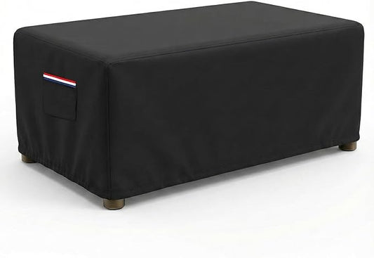 Waterproof Rectangular Patio Coffee Table Cover, 600D Heavy Duty Outdoor Furniture Protection Weather UV Resistant for Patio Furniture Protective Garden Table Cover 42 x 26 x 16 inches,Black