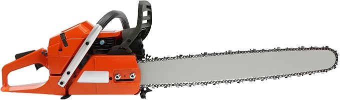 Gas Chainsaw, 65CC 2 Stroke Handheld Gasoline Powered Chainsaw, 24 Inch Single Cylinder Hand Pull Start Petrol Chain Saws for Forest Harvesting, Pruning Branches, Logging - 28.33" Cutting