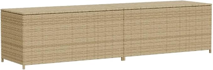 Large Garden Storage Box Outdoor 469 Cubic Feet Rectangular Deck Box with Gas Spring Lid for Patio Furniture and Gardening Tools