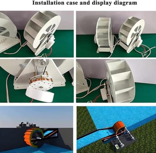 100W Hydro Generator - Low-Speed Water Wheel for Efficient Outdoor Hydroelectric Power, Ideal for Wind & Water Applications, Disc-Pe Electric Generator, Eco-Friendly Energy Solution