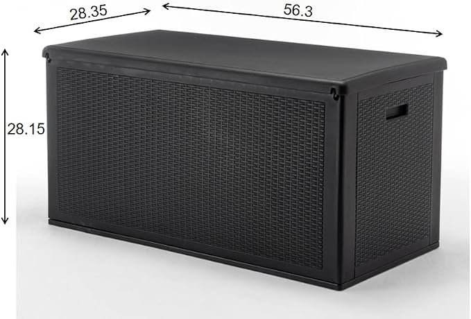 BTExpert Set of 2, 150 Gallon Extra Large Deck Box Outdoor Storage Container for Patio Furniture Cushions Garden Tools Pool Supplies Sports Equipment Waterproof Lockable Steel Rod Metal insert
