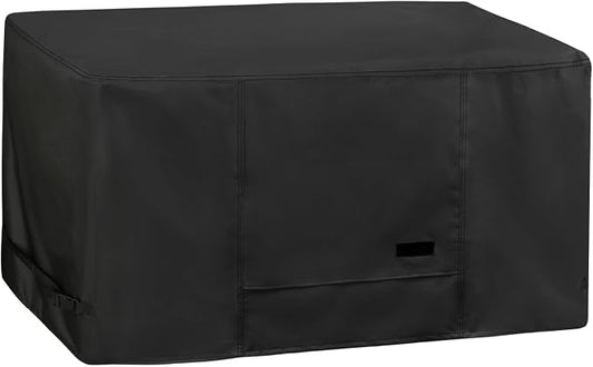 NettyPro Deck Box Cover Outdoor Waterproof Storage Bench Cover for Rectangular Deck Box, 46 x 24 x 22 inch, Black