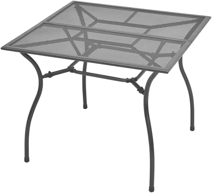 Afuera Living Steel 3-Piece Patio Dining Set, Powder-Coated Anthracite Finish, Modern Outdoor Furniture with Adjustable Reclining Seats, Stackable Chairs, Durable Design for Garden or Minimalist