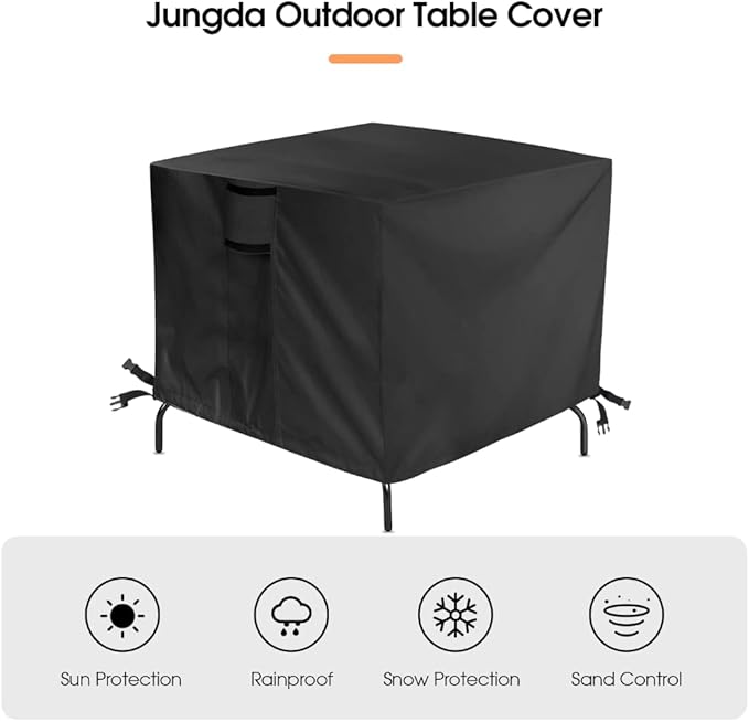 Outdoor Table Cover for Patio Bar Height Table, 32 Inch Square Outdoor Bistro High Top Table Cover, Waterproof Patio Furniture Cover for Small Tall Table - 32 X 32 X 39 Inch