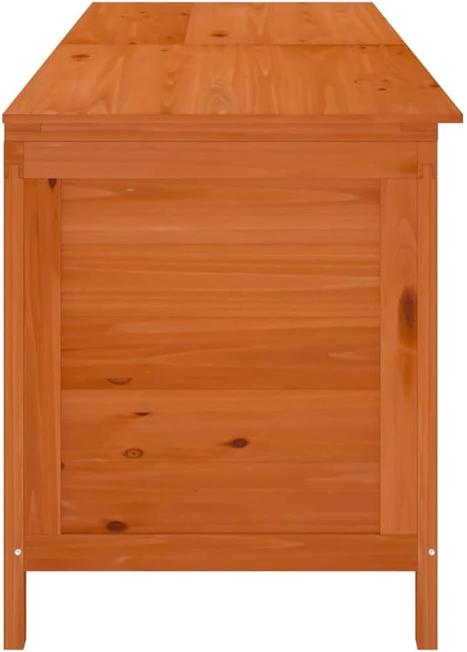 Gardening Supplies patio storage box Deck boxes Patio Storage Box Brown 78.1"x19.7"x22.2" Solid Wood Fir