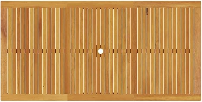 Afuera Living Contemporary Solid Acacia Wood Garden Dining Set, Foldable Design, Brown Finish, Seats 8, Durable Outdoor Patio Furniture, Modern Style for Backyard or Garden Dining