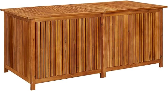 Solid Wood Outdoor Storage Bench,Solid Acacia Wood Garden Deck Box Patio Storage Box with Liftable Top Outdoor Wooden Storage Container for Patio,Backyard,Poolside, 68.9"x31.5"x29.5"
