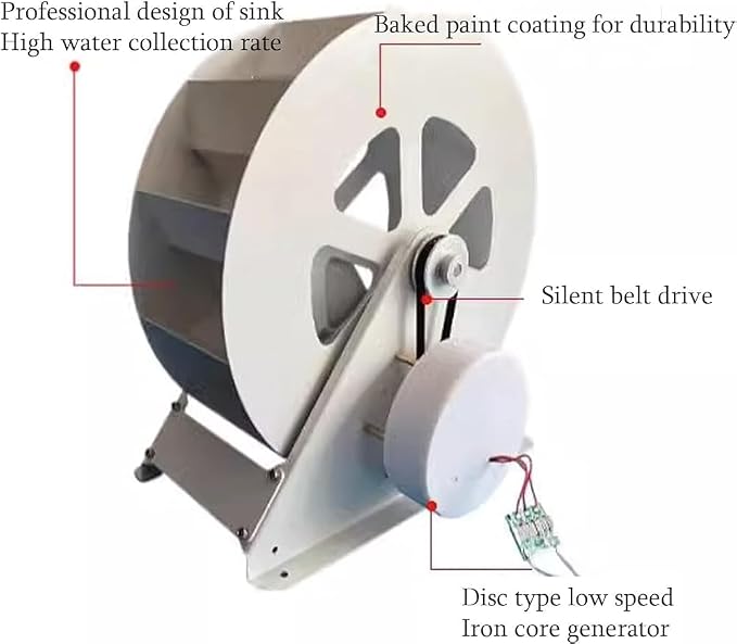 Water Wheel Hydropower Generator - Low-Speed Turbine for Household Outdoor Lighting Power Equipment (50W)