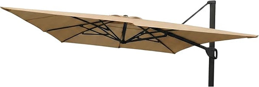 Garden Winds Heavy Duty Reinforced RipLock 500 Replacement Canopy Top Cover Compatible with Backyard Creation 10’ x 13’ Offset Umbrella Model UMB-952370 - Beige