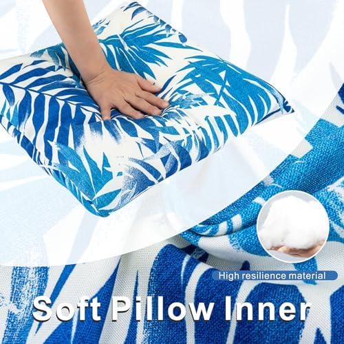JMGBird Outside Pillows Outdoor Pillow Covers with Inserts Included