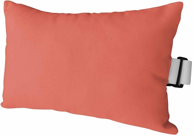 Outdoor Pillow for Lounge Chair with Strap & Insert Coral Red Recliner Head Pillow Gradient Gradual Color Waterproof Headrest Patio Lumbar Pillows for Beach Pool Office Chaise Chair 11x16 Inch