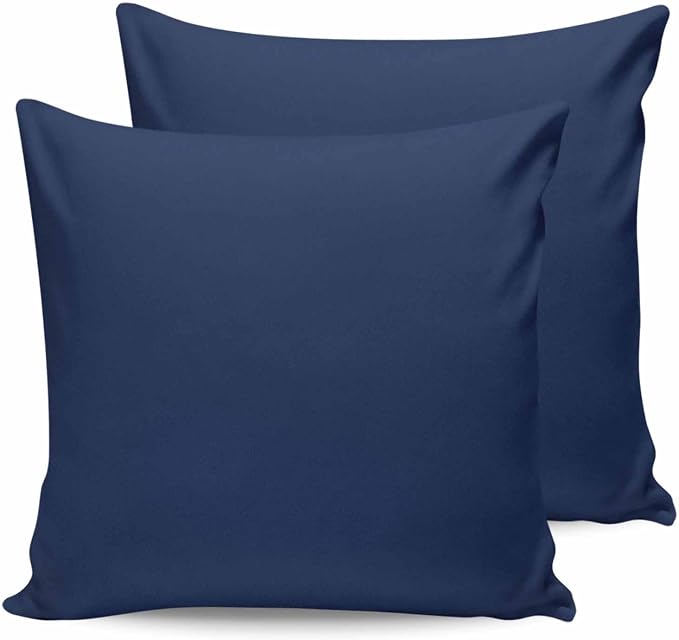 Outdoor Waterproof Throw Pillow Covers Set of 2 Navy Blue Pillowcases 18x18 Inches Solid Color Patio Decorative Pillows Cushion Case Patio Pillows for Couch Bed Chair Garden