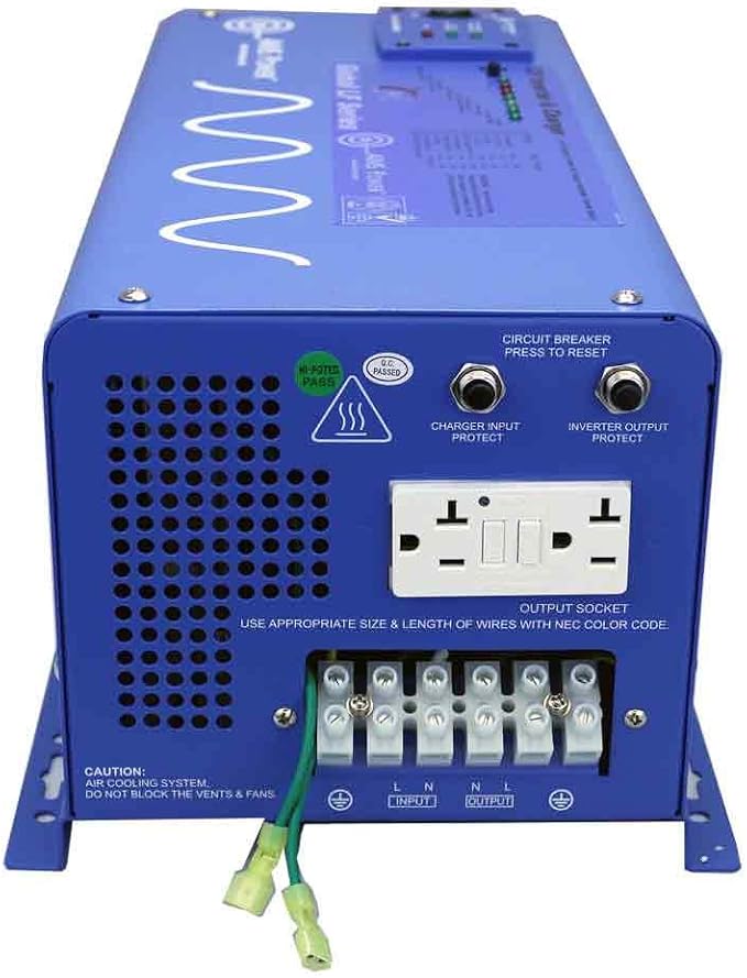 AIMS 2000W 12V Pure Sine Inverter Kit w/Remote