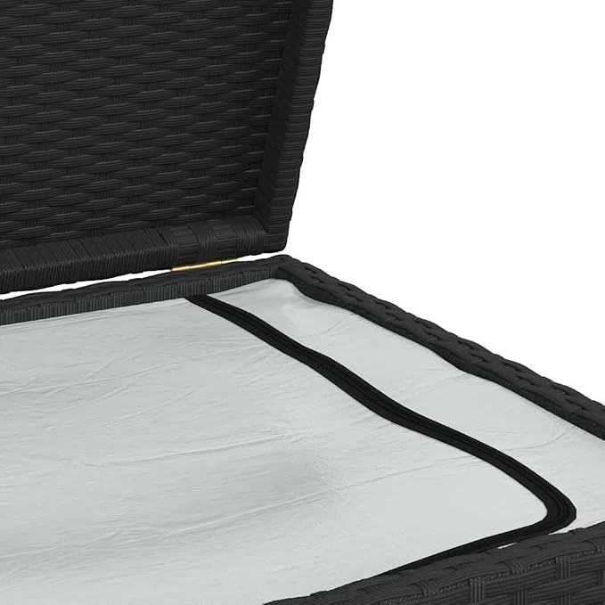 vidaXL Outdoor Storage, Deck Box with Lid, Patio Cabinet, Storage Chest for Outdoor Cushions Throw Pillows Garden Tools Pool Supplies, Black