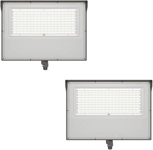 Dusk to Dawn 200W Outdoor LED Flood Light with 1/2" Knuckle Mount (Plate Included), 5000K 28000LM 100-277V, ETL Waterproof LED Security Flood Lighting for Sign/Flagpole/Tree/Yards/Advertising Boards