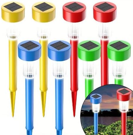 IP55solar Outdoor lamp, Suitable for use in Gardens, lawns, Balconies, Sidewalks, and as a Gift for Family Camping. (White Light Color Mixing 8 Groups)
