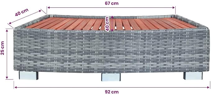 Patio Storage Box Gray 47.2"x19.7"x23.6" Weather Resistant Resin Wicker Chest with Lid for Outdoor Patio Deck, Garden, Backyard Furniture and Pool Toy Organizer Bench