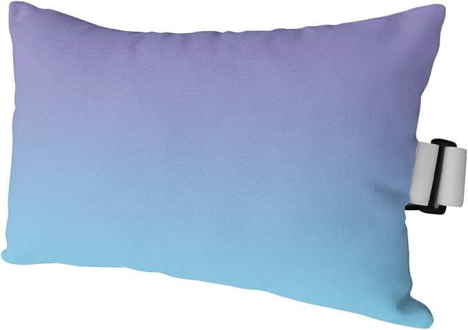 Outdoor Pillows Covers with Inserts Purple and Blue Gradient Waterproof Recliner Pillow with Adjustable Strap Throw Pillows for Patio Furniture Pool Lounge Chair, 11x16 inch, 1PCS