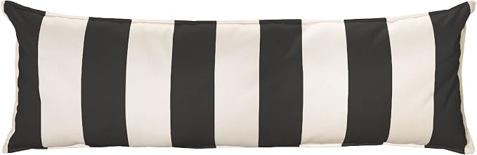 Hatteras Hammocks Cabana Black Hammock Pillow, Sunbrella Fabric, Hook & Loop Fasteners, Extra Wide Size, Eco-Friendly, Handcrafted in The USA