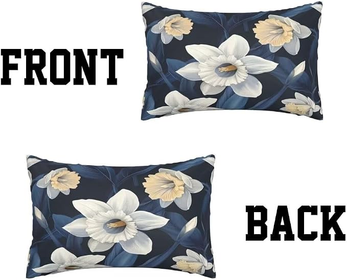 Outdoor Pillows Waterproof Set of 2 Outdoor Pillow Covers 16x24 Inch, Dark Throw Pillows Flower Pillow Covers, Summer Garden Decorative Pillows Outdoor Pillows for Patio Furniture Car Home Decor-hs301