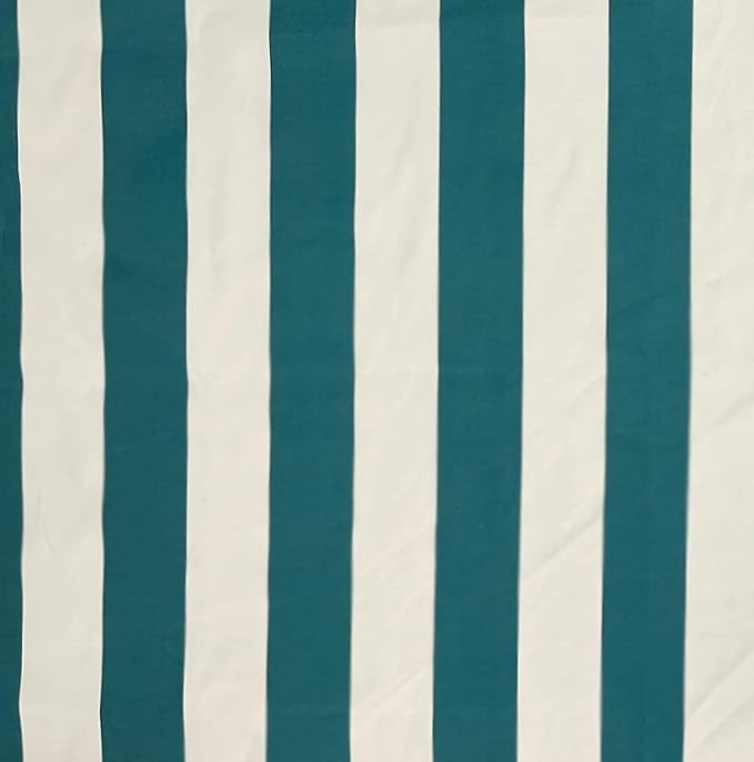 RSH Décor Neck Roll Bolster Pillows – Set of 4 | 20” x 6” | Outdoor Throw Pillows for Patio Furniture, Porch, Deck, or Poolside Chairs | Water & Fade-Resistant | Blue Green & White Stripe