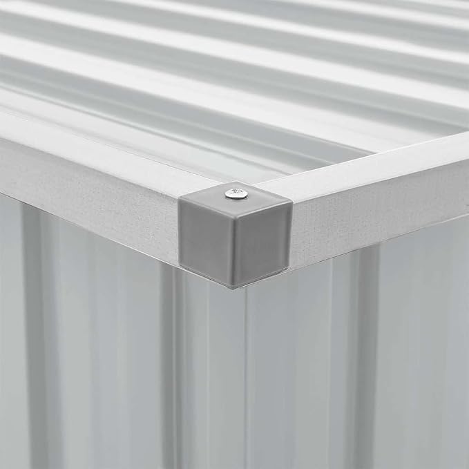 Patio Storage Box Outdoor 58.7"x39"x36.6" Galvanized Steel Deck Box with Hinged Lid, Large Outdoor Furniture for Garden, Pool, Backyard Organization