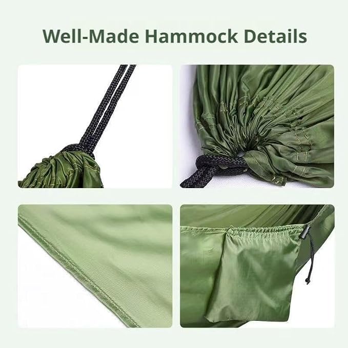 Camping Hammock Lightweight Portable Double Swing with 2 Tree Straps, Heavy Duty Parachute Nylon Bed for Backpacking Hiking Beach, Outdoor Essentials for Backyard Patio Camping Gear (Pink)