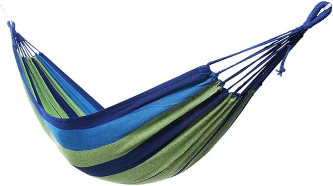 Portable Double Hammock Durable Canvas Swing for Outdoor and Indoor Use Lightweight Design for Camping and Family Color Easy to Pack