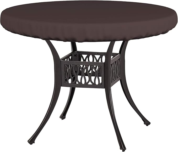 Covers & All Round Table Top Cover, 12 Oz Waterproof UV & Weather Resistant Patio Table Cover, Outdoor Table Cover for Patio Outdoor Furniture & Coffee Table (48" Dia x 4" H Inches, Coffee)