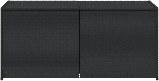Gecheer Garden Storage Box, Weather-Resistant PE Rattan Outdoor Deck Box with Gas Lift Lid, 19.7 x 47.2 x 22.0 Inches, Powder-Coated Steel Frame, for Patio, Terrace, and Backyard