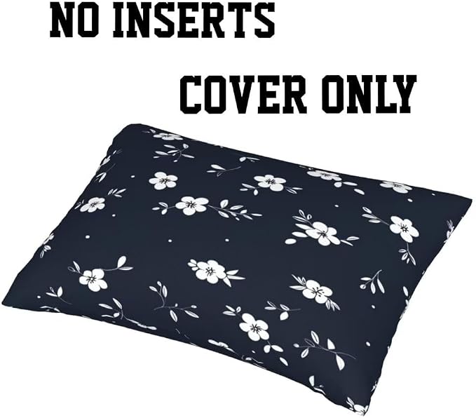 Outdoor Pillows Waterproof Set of 2 Outdoor Pillow Covers 16x24 Inch, Dark Throw Pillows Flower Pillow Covers, Summer Garden Decorative Pillows Outdoor Pillows for Patio Furniture Car Home Decor-hs156