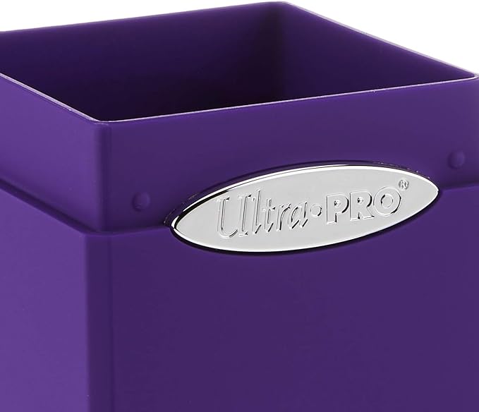 Ultra Pro - Purple Satin Tower Deck Box, Collectible Trading Card Protector Gaming Case Deck Box Organizer Storage Solution